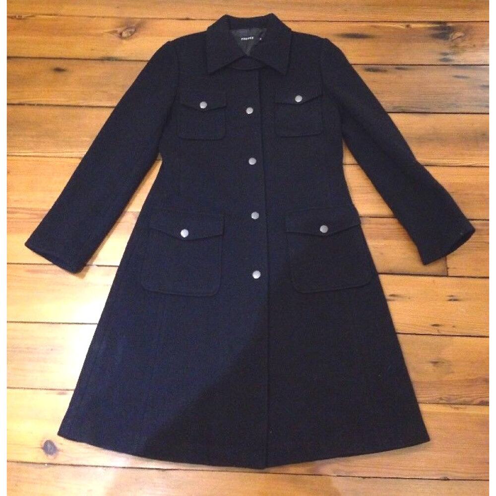 Prague Black Wool Blend Women Winter Coat Jacket Youth XL Adult S-M 38" Chest
